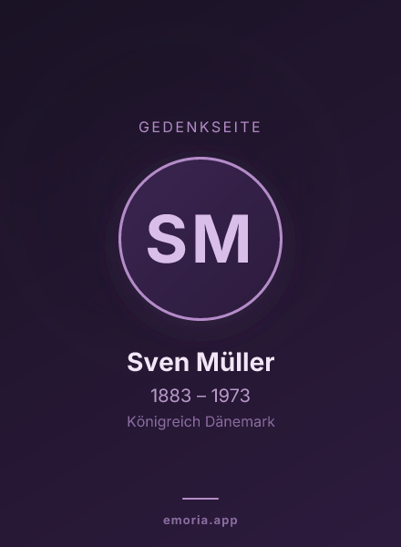 Gedenkportrait von Sven Müller