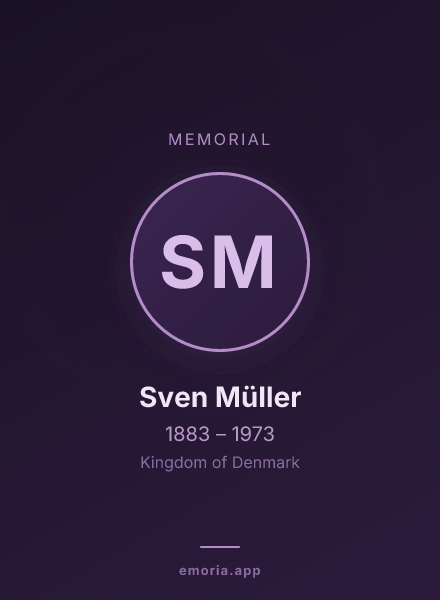 Memorial portrait of Sven Müller