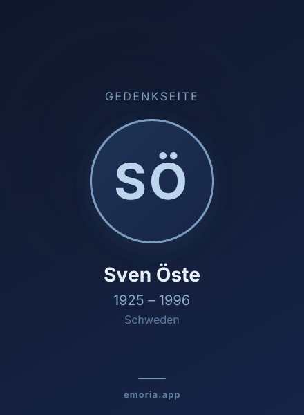 Gedenkportrait von Sven Öste