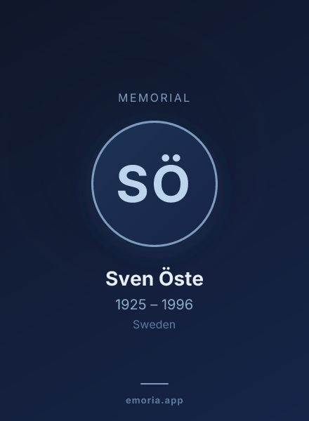 Memorial portrait of Sven Öste