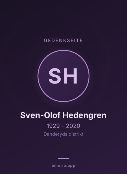 Gedenkportrait von Sven-Olof Hedengren
