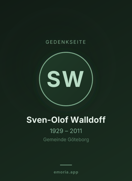 Gedenkportrait von Sven-Olof Walldoff