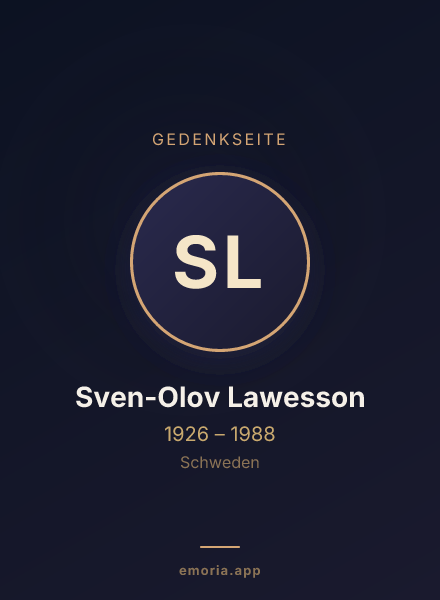Gedenkportrait von Sven-Olov Lawesson