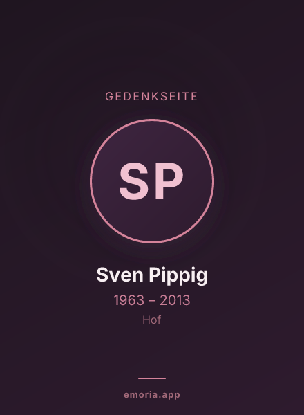 Gedenkportrait von Sven Pippig