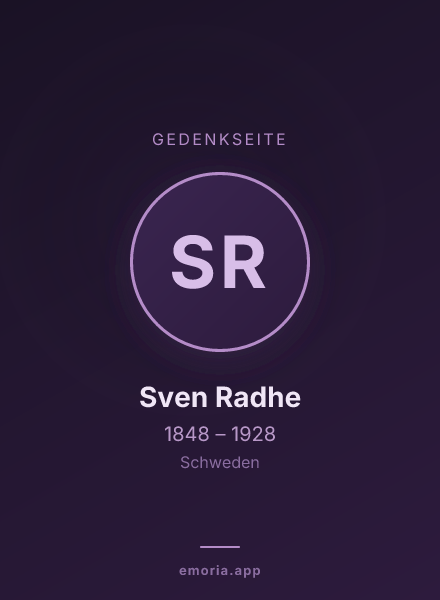 Gedenkportrait von Sven Radhe