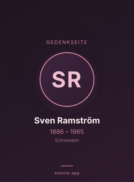 Gedenkportrait von Sven Ramström