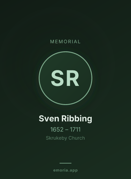 Memorial portrait of Sven Ribbing