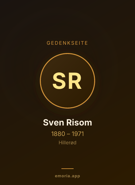 Gedenkportrait von Sven Risom