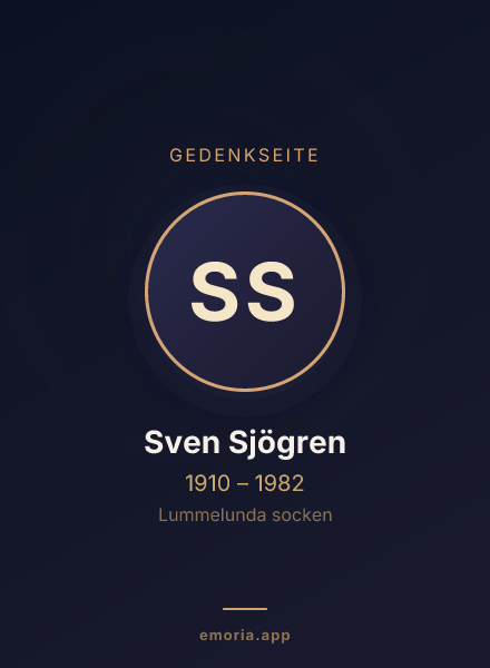 Gedenkportrait von Sven Sjögren