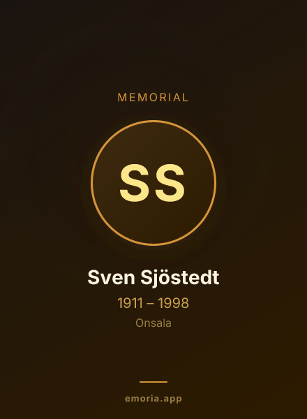 Memorial portrait of Sven Sjöstedt