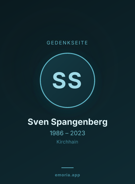 Gedenkportrait von Sven Spangenberg