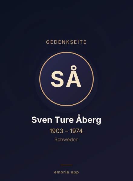 Gedenkportrait von Sven Ture Åberg