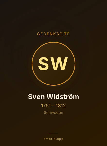 Gedenkportrait von Sven Widström