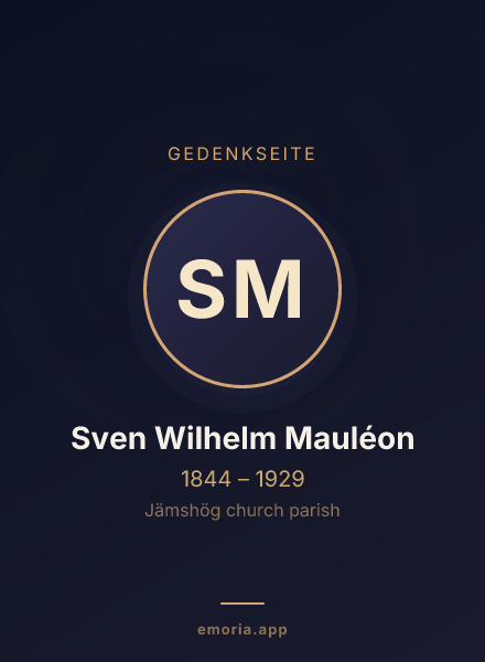 Gedenkportrait von Sven Wilhelm Mauléon
