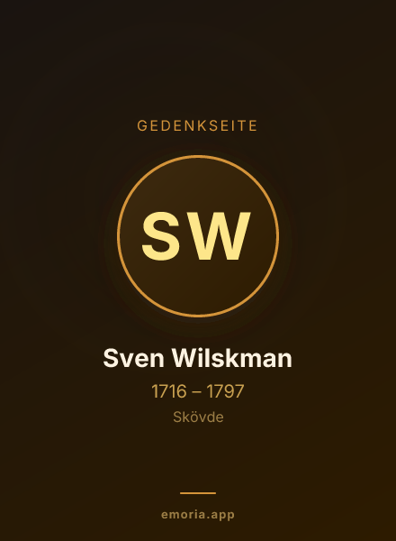 Gedenkportrait von Sven Wilskman