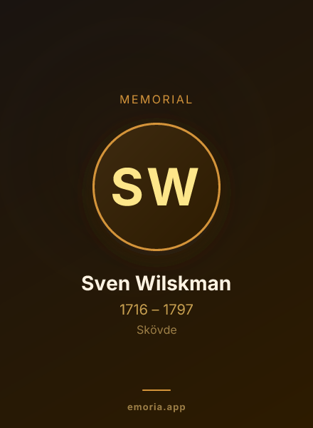 Memorial portrait of Sven Wilskman