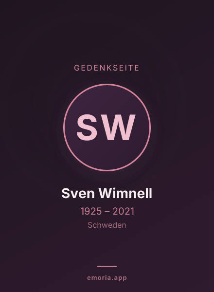 Gedenkportrait von Sven Wimnell