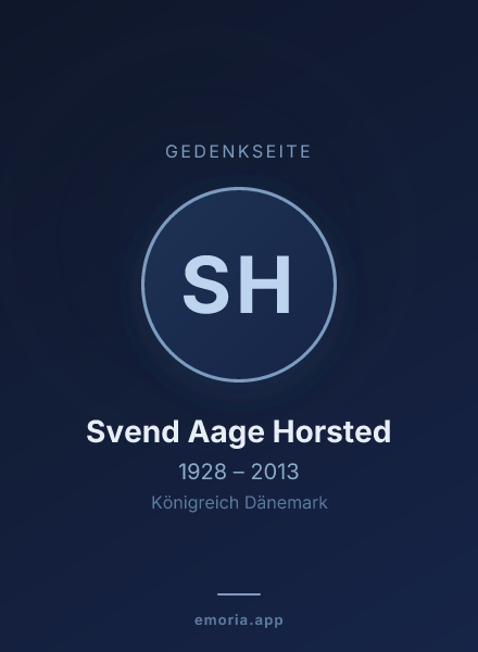 Gedenkportrait von Svend Aage Horsted
