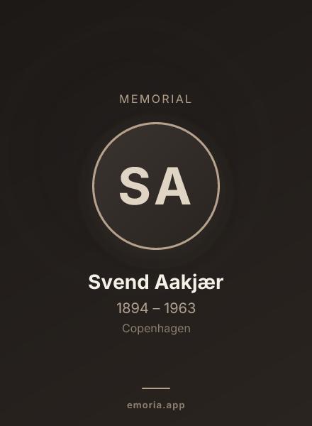 Memorial portrait of Svend Aakjær