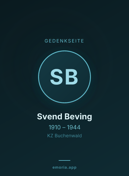 Gedenkportrait von Svend Beving