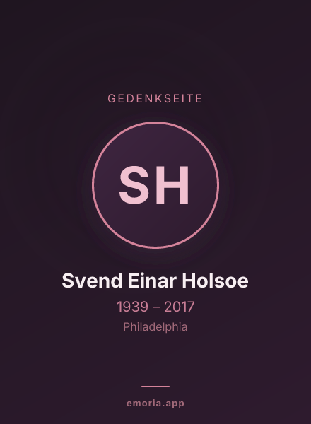 Gedenkportrait von Svend Einar Holsoe