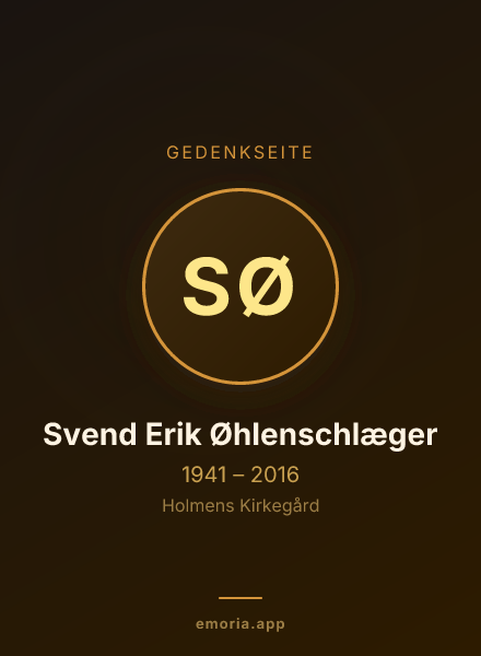 Gedenkportrait von Svend Erik Øhlenschlæger