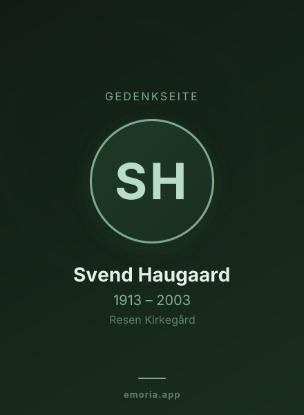 Gedenkportrait von Svend Haugaard