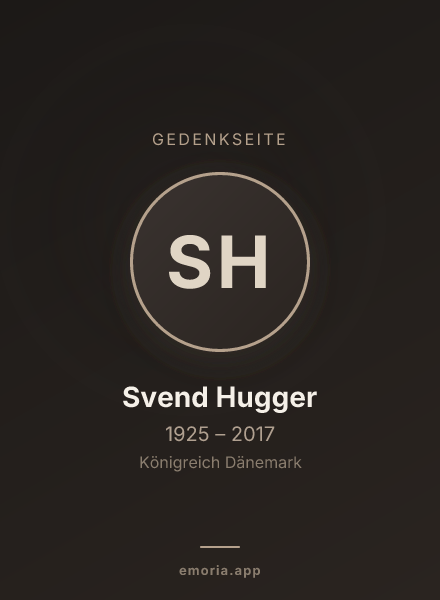 Gedenkportrait von Svend Hugger