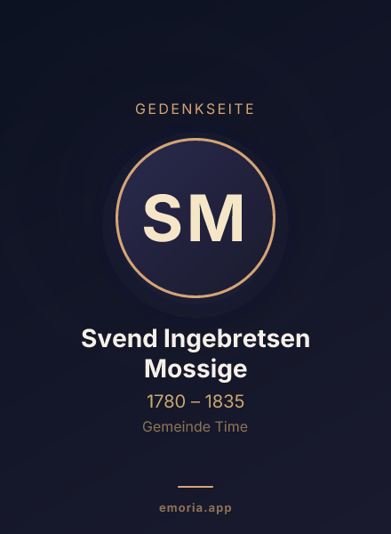 Gedenkportrait von Svend Ingebretsen Mossige