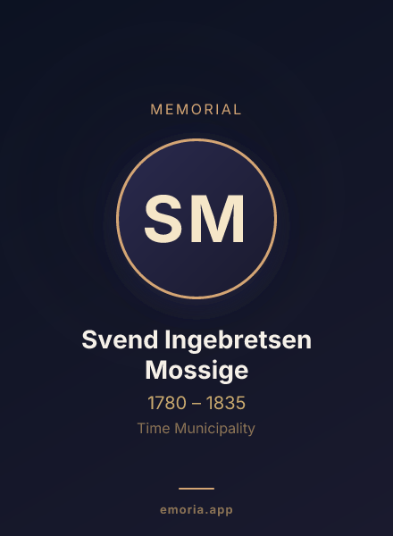 Memorial portrait of Svend Ingebretsen Mossige