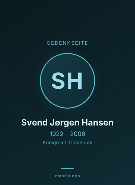 Gedenkportrait von Svend Jørgen Hansen