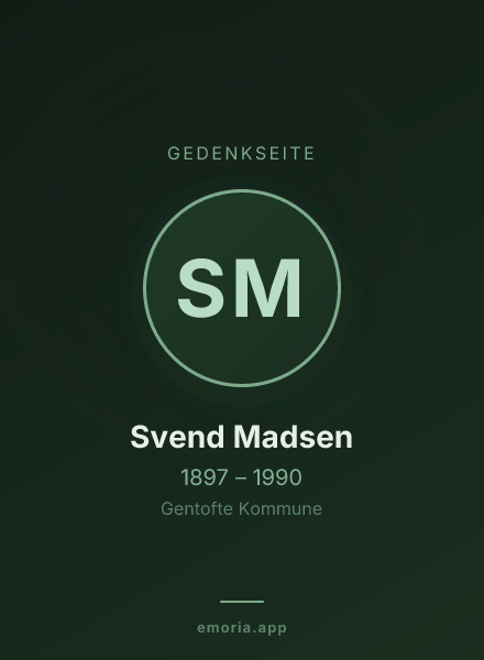 Gedenkportrait von Svend Madsen