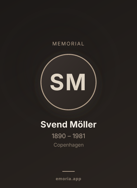 Memorial portrait of Svend Möller