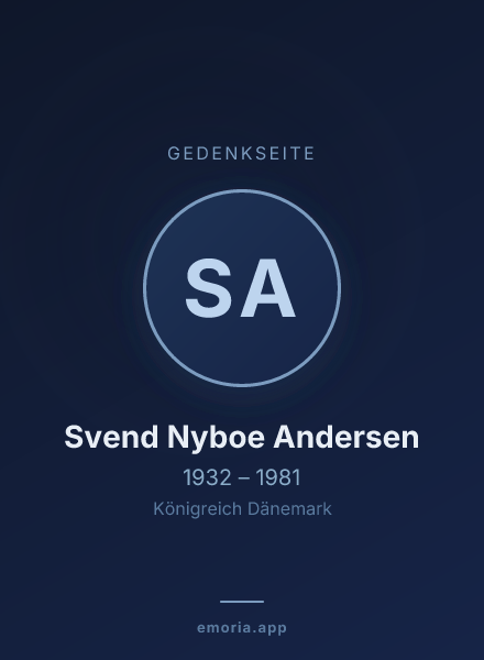 Gedenkportrait von Svend Nyboe Andersen