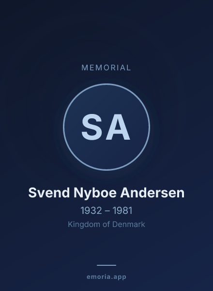 Memorial portrait of Svend Nyboe Andersen