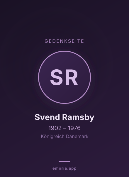 Gedenkportrait von Svend Ramsby