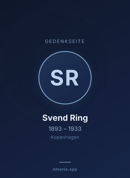 Gedenkportrait von Svend Ring