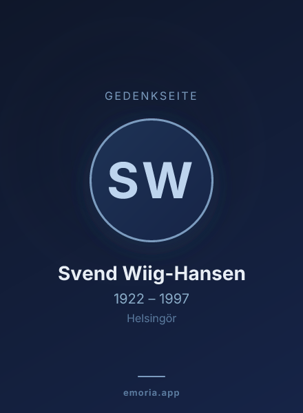 Gedenkportrait von Svend Wiig-Hansen