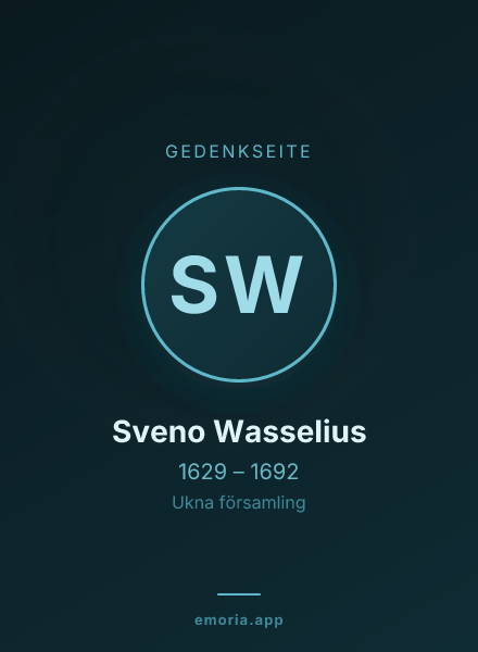 Gedenkportrait von Sveno Wasselius