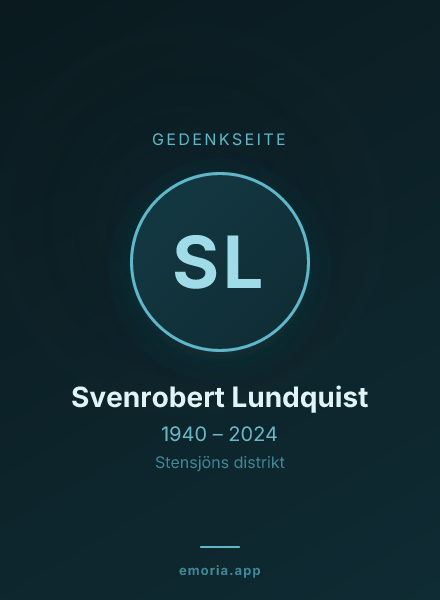 Gedenkportrait von Svenrobert Lundquist