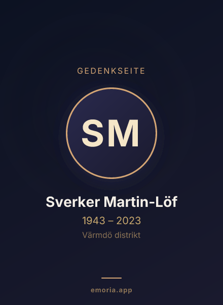 Gedenkportrait von Sverker Martin-Löf