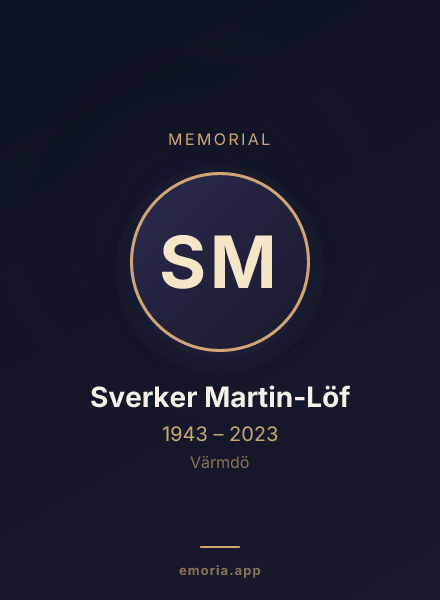 Memorial portrait of Sverker Martin-Löf