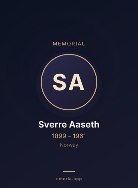 Memorial portrait of Sverre Aaseth