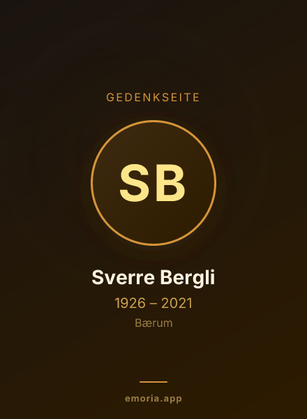 Gedenkportrait von Sverre Bergli
