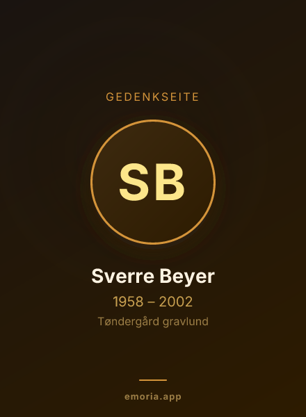 Gedenkportrait von Sverre Beyer