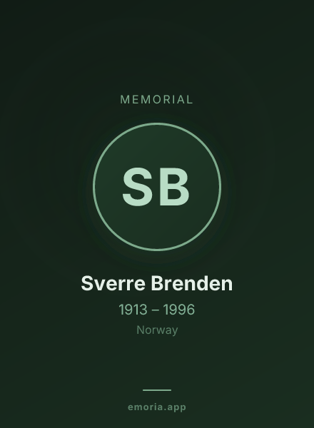 Memorial portrait of Sverre Brenden