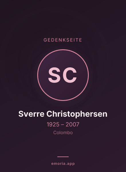 Gedenkportrait von Sverre Christophersen
