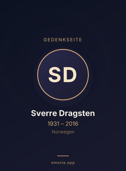 Gedenkportrait von Sverre Dragsten