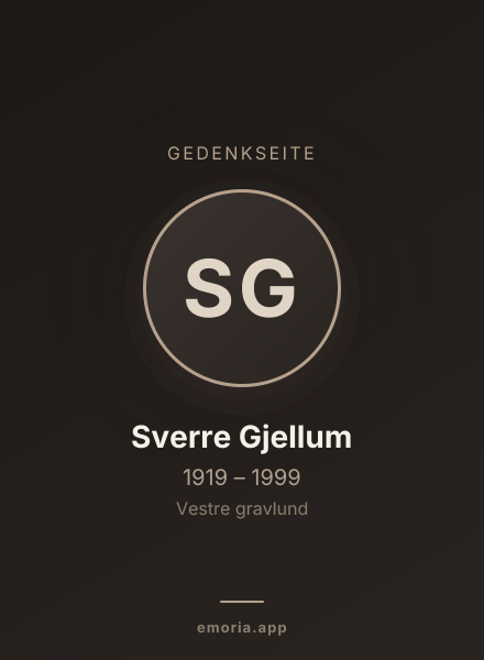 Gedenkportrait von Sverre Gjellum