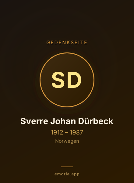 Gedenkportrait von Sverre Johan Dürbeck